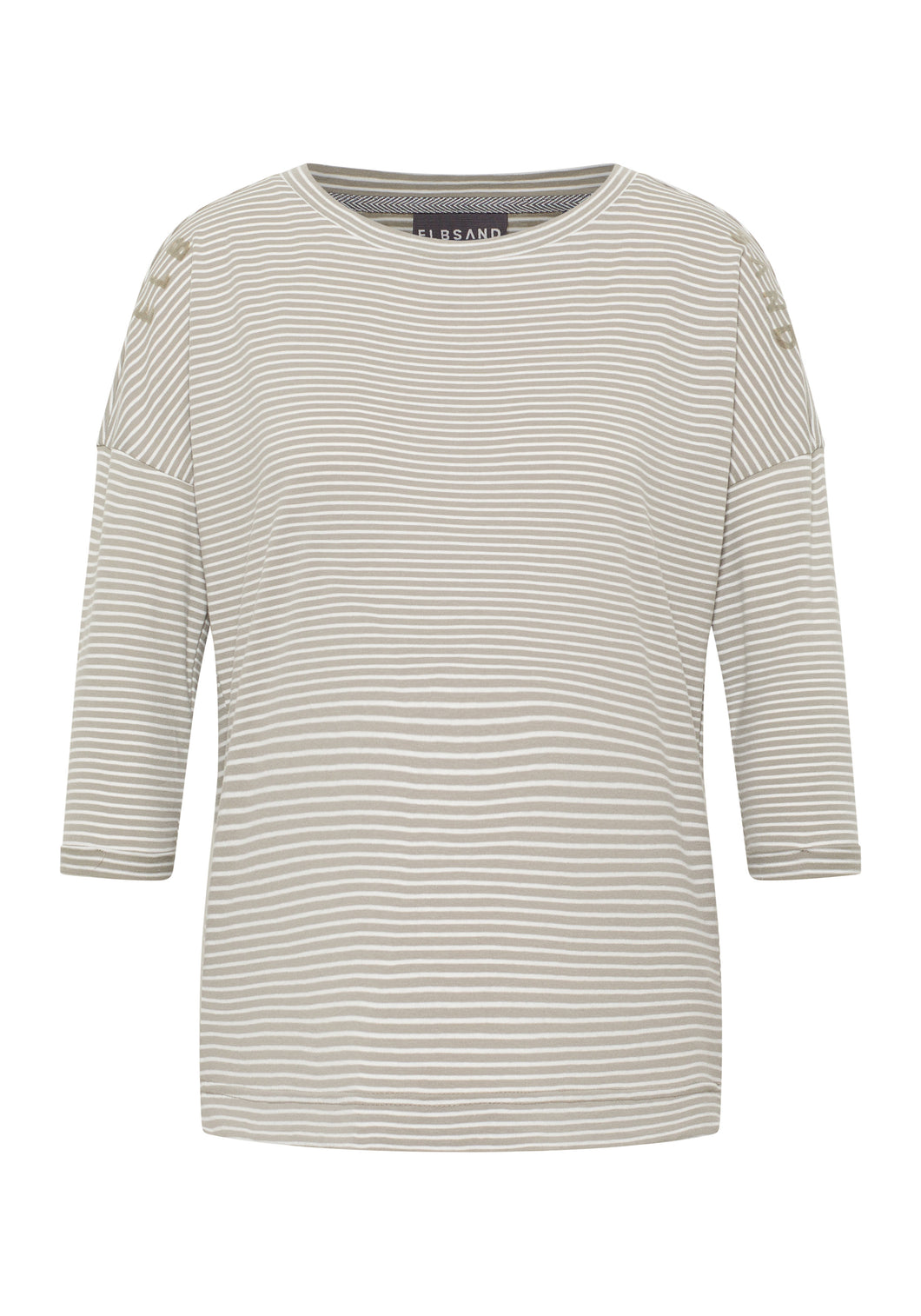 Elbsand T-Shirt Streifen Pale Fern