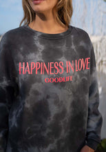 Lade das Bild in den Galerie-Viewer, Miss Goodlife Roundneck Happiness Love Batik – anthracite
