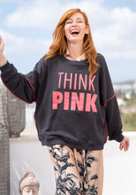 Lade das Bild in den Galerie-Viewer, Miss Goodlife Roundneck Think Pink – anthracite
